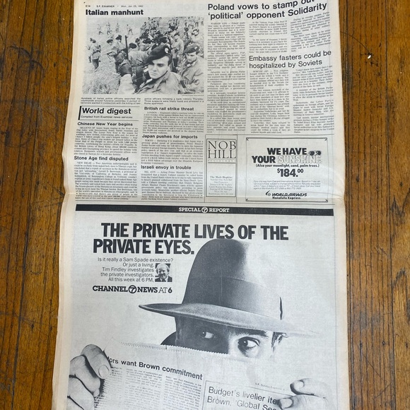 Vintage San Francisco Examiner 49ers Super Bowl Souvenier Newspapers 01-25-1982 - Picture 11 of 12